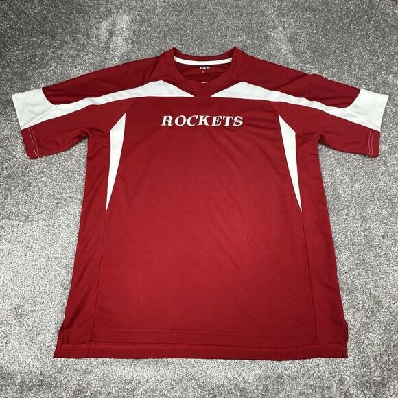 Houston Rockets Warm Up T-Shirt Mens Large (23x29.5) Activewear Basketball Y2K - Picture 1 of 6